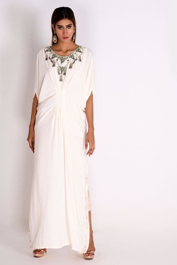 Ivory Georgette | Kaftan/ قفطان /فستان